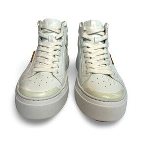 Tory Burch Ladybug Sneakers Mid in White Leather Size 7